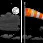 Sunday Night: Partly cloudy, with a low around 71. Breezy, with an east northeast wind 11 to 15 mph, with gusts as high as 18 mph. 