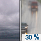 Wednesday: A chance of rain after 1pm.  Mostly cloudy, with a high near 55. Southwest wind 5 to 10 mph.  Chance of precipitation is 30%.