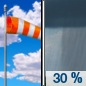 Thursday: Scattered showers after noon.  Mostly sunny, with a high near 86. Breezy, with a north wind around 16 mph, with gusts as high as 23 mph.  Chance of precipitation is 30%. New precipitation amounts of less than a tenth of an inch possible. 