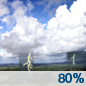 Sunday: Showers and thunderstorms likely, then showers and possibly a thunderstorm after 2pm. High near 91. Heat index values as high as 105. Calm wind becoming southeast 5 to 7 mph in the afternoon. Chance of precipitation is 80%. Sunday: Showers and thunderstorms likely, then showers and possibly a thunderstorm after 2pm. High near 91. Heat index values as high as 105. Calm wind becoming southeast 5 to 7 mph in the afternoon. Chance of precipitation is 80%.